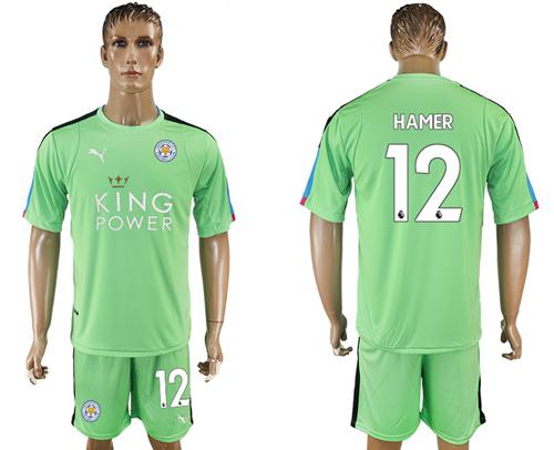 Leicester City #12 Hamer Green Goalkeeper Soccer Club Jersey